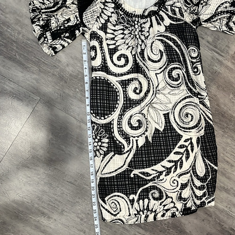Lela Rose Floral Cream and Black Dress Size 2 FLAWED - Picture 9 of 9